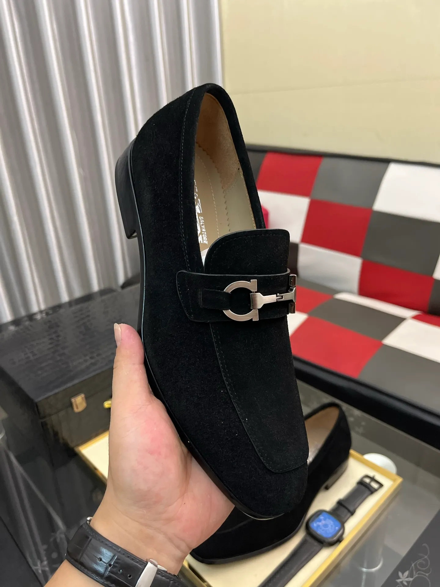 Men's shoes 💰600⌚️⌚️[Salvatore Ferragamo] Ferragamo business leather shoes, 1:1 top purchasing quality, imported selected original calfskin for the uppers, imported original soft water-dyed cowhide for the inner feet, imported original customized Italian handmade lightweight foam outsole, size: 39-44 5️⃣ options available